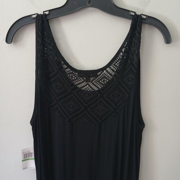 Spense Women's Dress Sz L Black Long Sleeveless Maxi Stretch Crochet NWT $49.99‎ - Picture 4 of 14